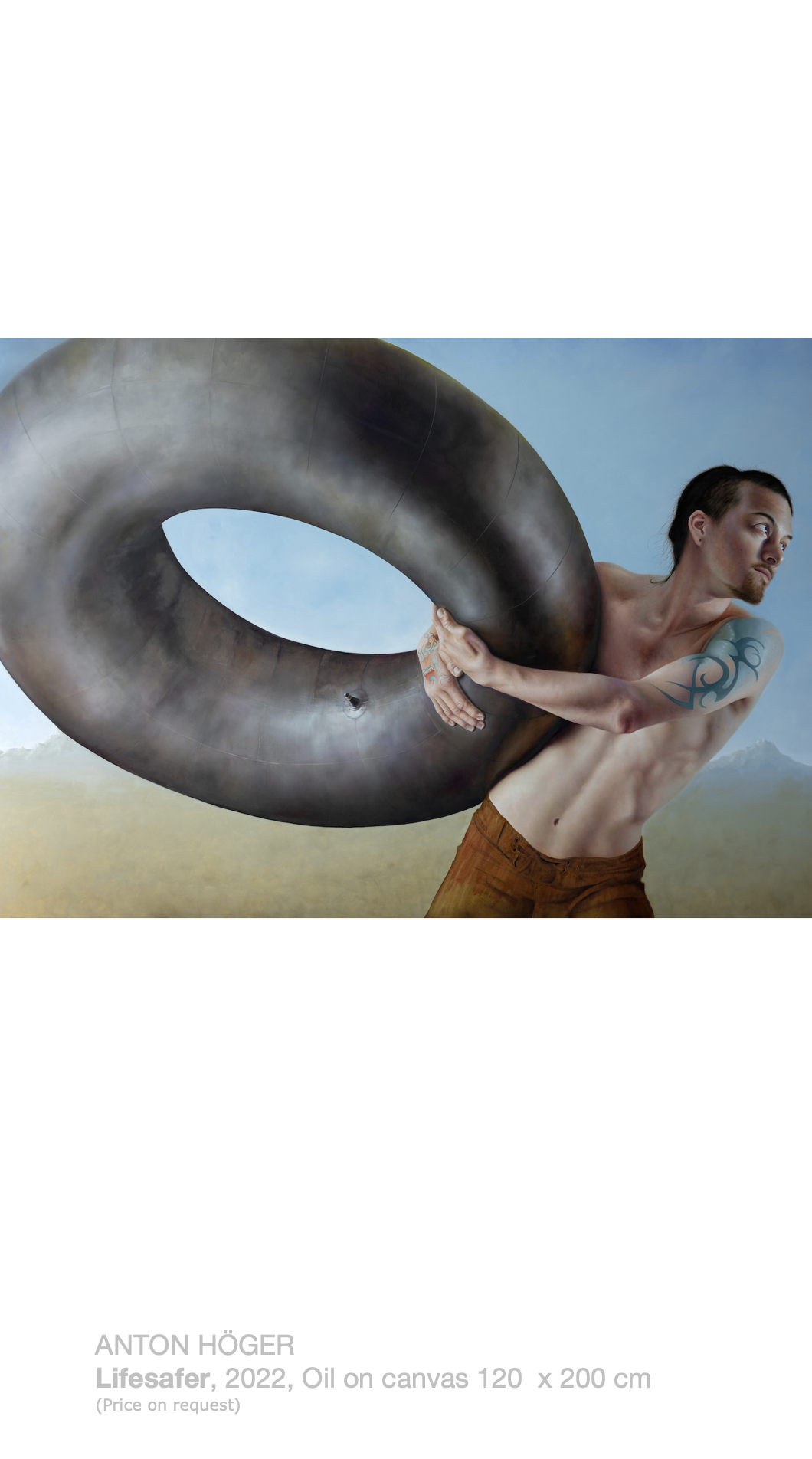ANTON HÖGER Lifesafer, 2022, Oil on canvas 120  x 200 cm